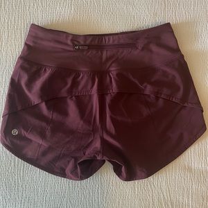 Lululemon speed up shorts, size 2 high waisted, dark purple